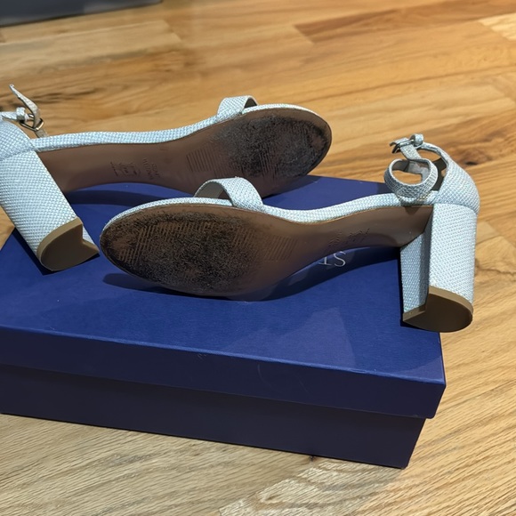 Stuart Weitzman BRNEARLYNUDE ARGENTO NOIR WOMENS SIZE 8 - Picture 3 of 8